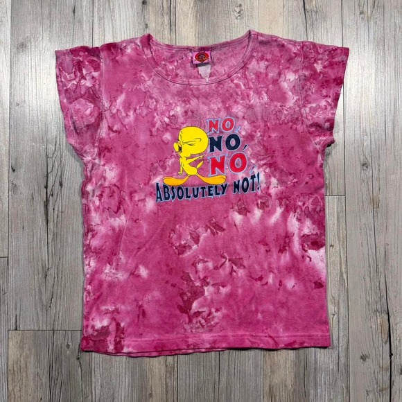 Tops - Pink tie-dye Tweety Bird graphic tee
